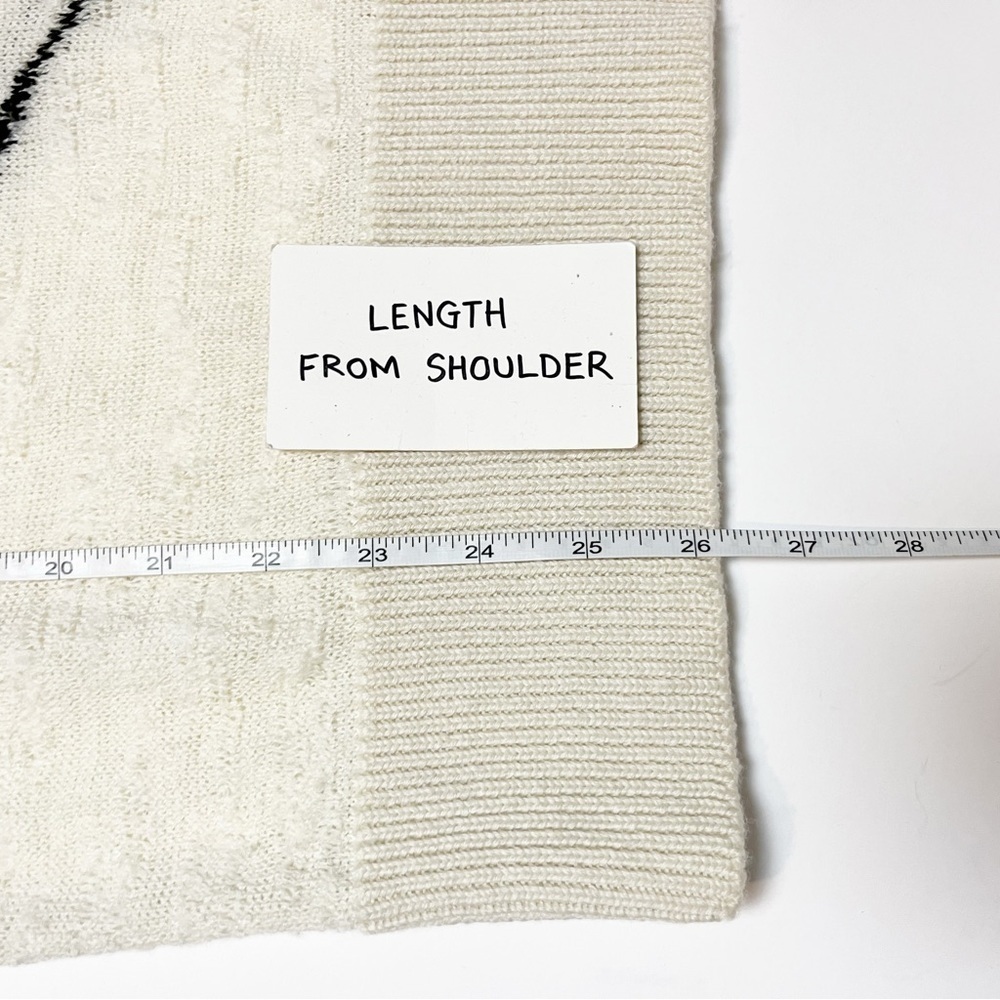 Derek Lam 10 Crosby‎ Asymmetric Stripe Sweater neutral black lines minimalist - Picture 9 of 10